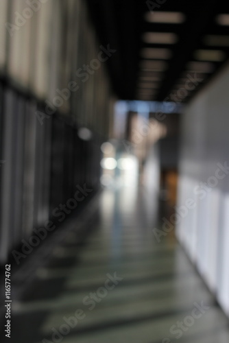A dreamy view of reflections on the shiny floor.
