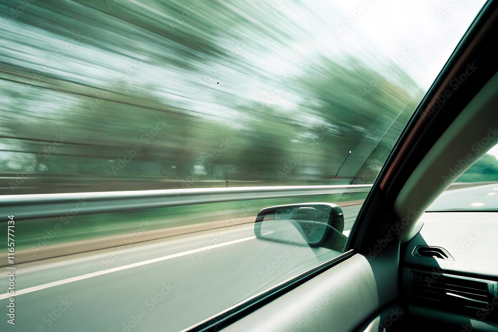 Obraz premium car driving fast