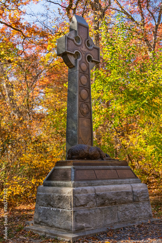 Stone Celtic monument for fallen soliders 