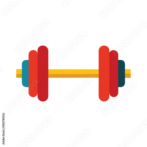 colorful dumbbell isolated on white