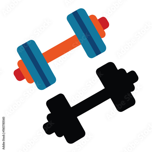 dumbbell isolated on white