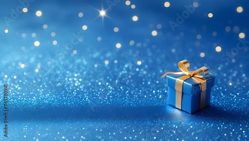 Blue Glitter Background with copy space, A Touch of Bloom, A Gift of Sparkle, The Perfect Little Gift