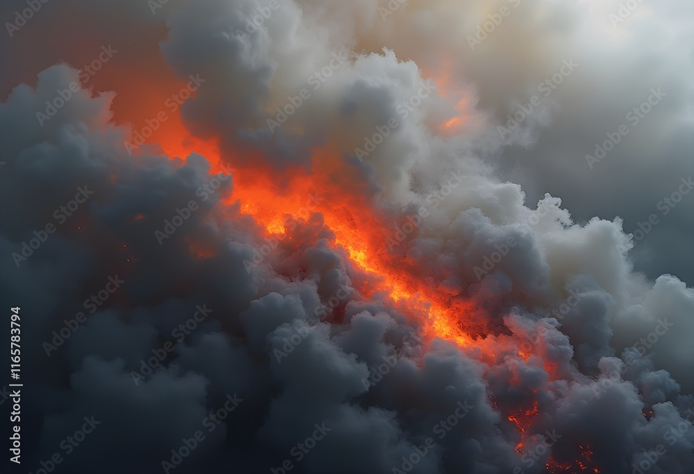 Smoky Grey with Fiery Orange Glow – Volcanic Ash Smoky Grey with Fiery Orange Glow – Volcanic Ash