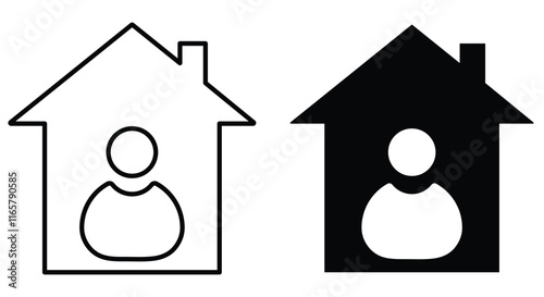 Property owner icon. Simple element stock illustration