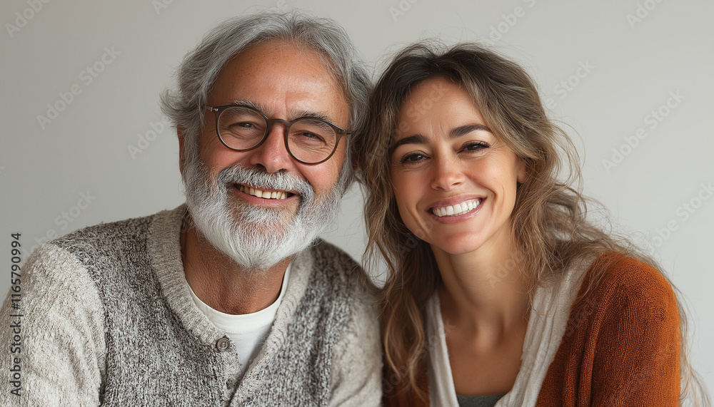 Smiling Father and Daughter Portrait Smiling Father and Daughter Portrait