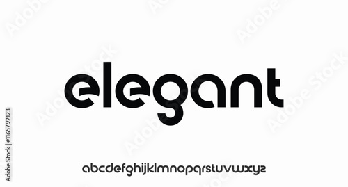 Elegant alphabet letters font logo classic minimal fashion designs. Typography modern sans fonts and number for logo brand. vector illustration
