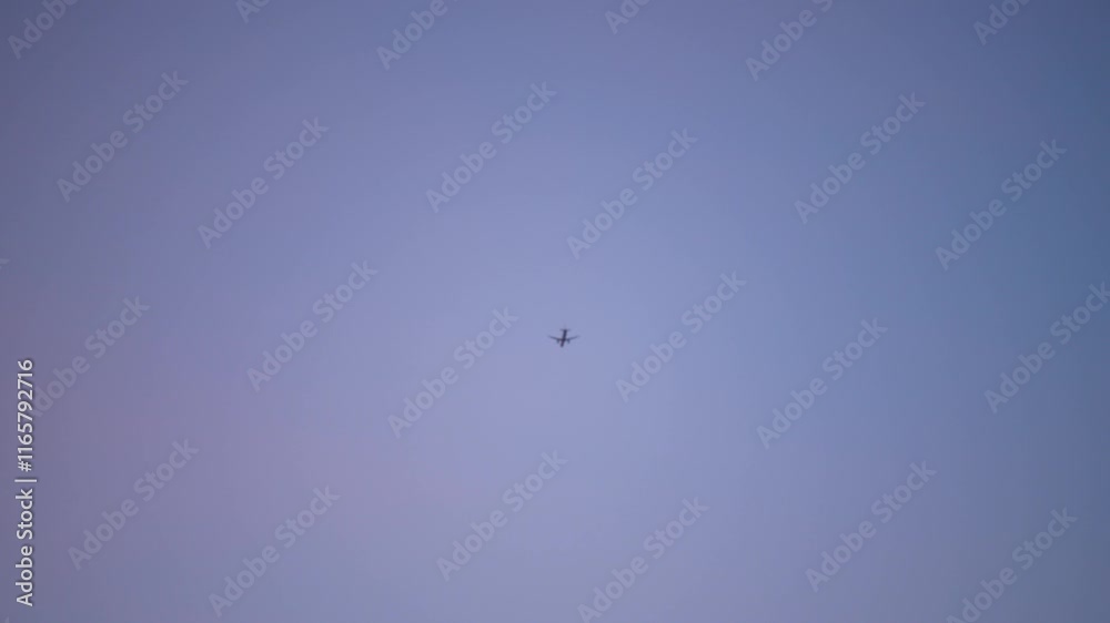Plane in the sky of Minorca, Balearic Islands Plane in the sky of Minorca, Balearic Islands