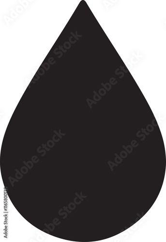 Single raindrop silhouette vector EPS file. Ideal for weather, nature, and water-themed designs. Scalable, clean, and perfect for creative projects.