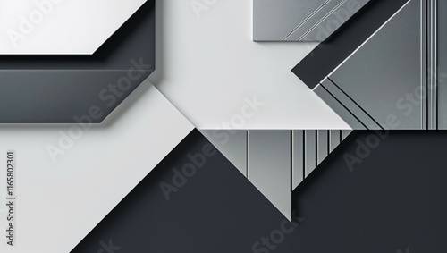 Abstract 3D geometric design with square shapes and light effects, perfect for modern interior or office wallpaper