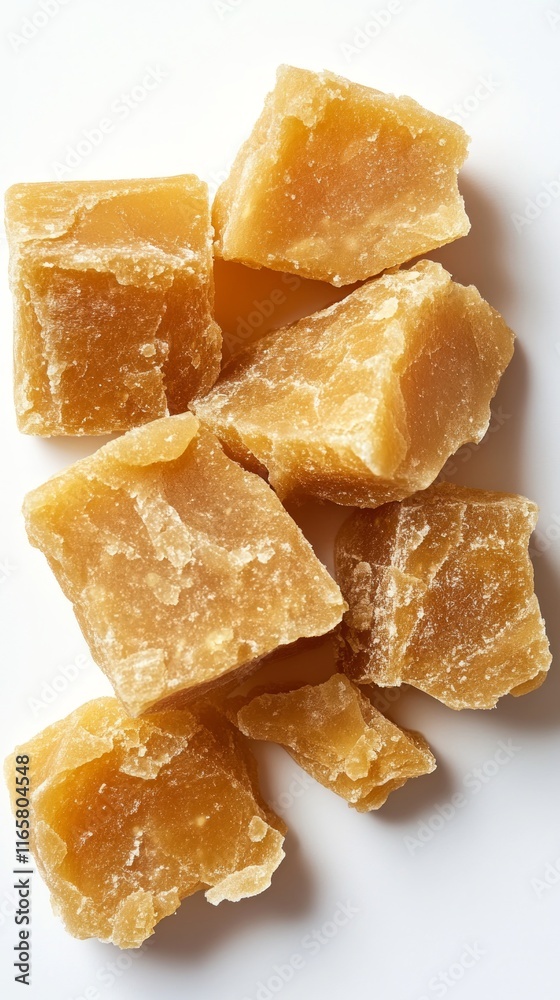 Golden Honey-Like Candy Cubes: A Sweet Treat for Your Senses