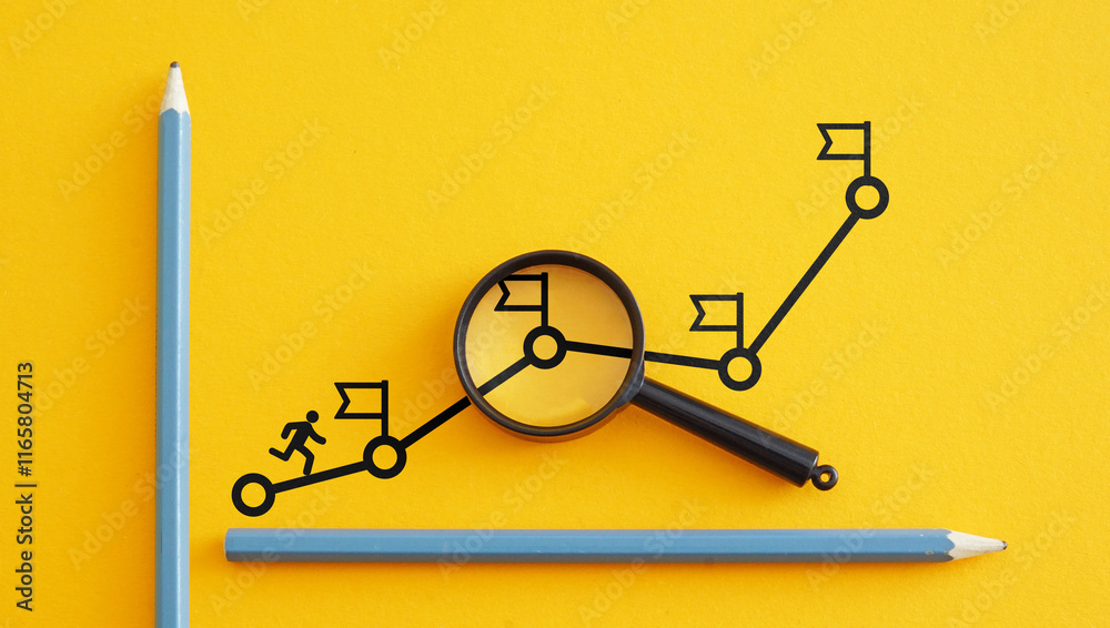 Benchmark and business planning are shown as financial and educational concept Benchmark and business planning are shown as financial and educational concept