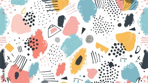 Vivid Abstract Shapes Mosaic Background for Graphic Designers