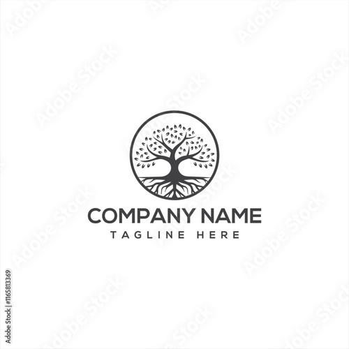 Logos of green Tree leaf ecology nature element vector
