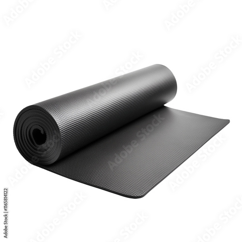 Yoga mat isolated on white photo