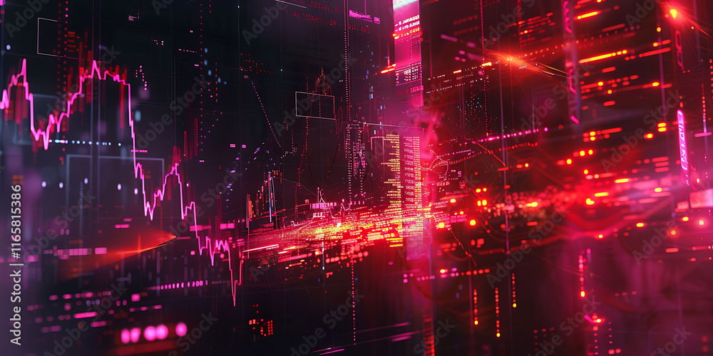 Breathtaking Downtown Lights Under Night Sky