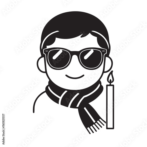 Candelabras Day vector silhouette illustration