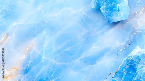 Light blue marble texture background with white and gold veins.