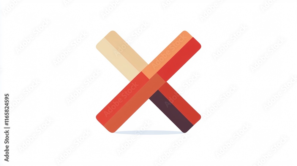 Obraz premium Professional X Mark Flat Icon Vector for Graphic Designers and Creatives