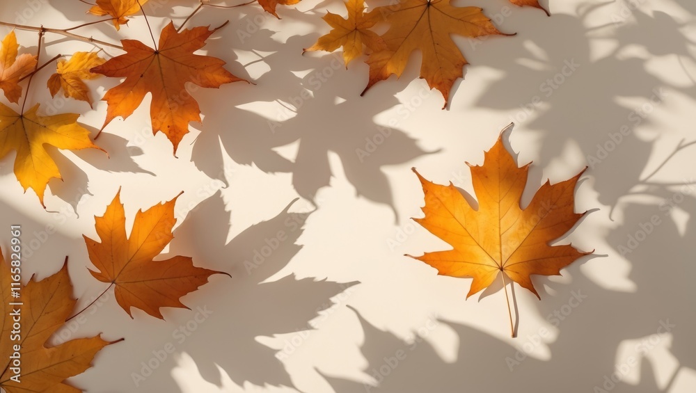 Subtle autumn scene with cream tones and shadows Subtle autumn scene with cream tones and shadows