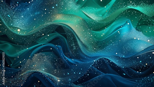 A dynamic blue fractal wave design with light and energy swirling in a spiral pattern