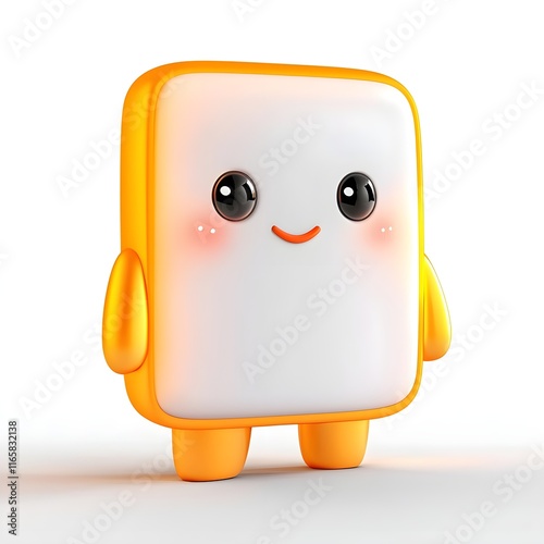 Cartoon character with a big smile on its face