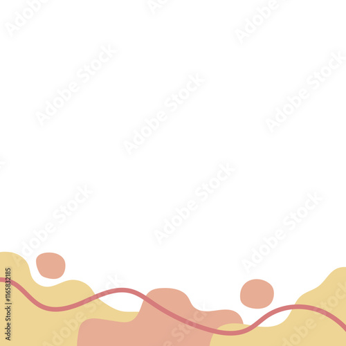 Abstract Blob Shape Footer