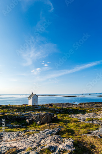 Andoya scenic natural landscape by sea on Andoya, Nordland, Norway photo