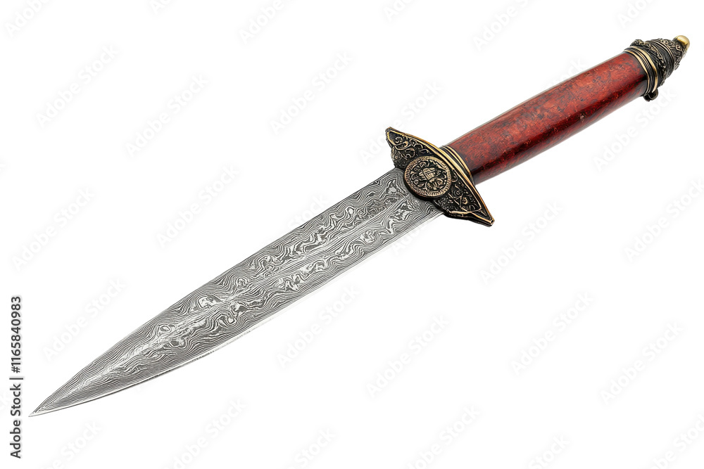 Classic Dagger with Elegant Blade and Ornate Handle Isolated on Transparent Background Classic Dagger with Elegant Blade and Ornate Handle Isolated on Transparent Background