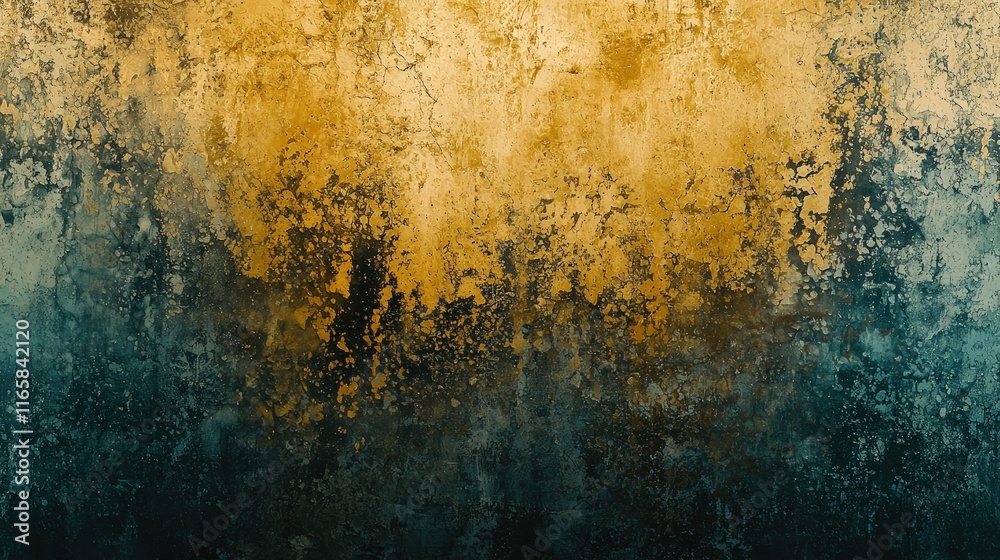Textured Abstract Artwork In Golden And Teal With Bold Contrasts And Dynamic Gradients, Exuding Sophistication And Vibrancy. Perfect For Contemporary Decor And Wall Art. Textured Abstract Artwork In Golden And Teal With Bold Contrasts And Dynamic Gradients, Exuding Sophistication And Vibrancy. Perfect For Contemporary Decor And Wall Art.