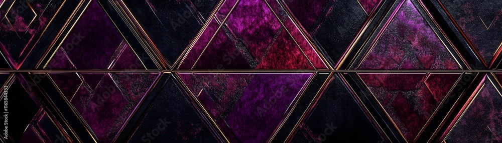 Abstract Dark Purple Gold Triangular Pattern Design Abstract Dark Purple Gold Triangular Pattern Design