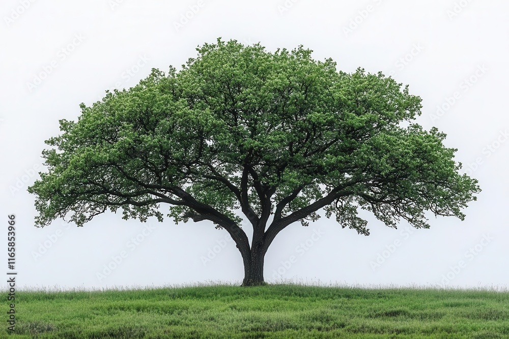 a majestic alder tree stands out against a pristine white background showcasing its intricate bark and lush green foliage symbolizing strength and resilience in natures simplicity a majestic alder tree stands out against a pristine white background showcasing its intricate bark and lush green foliage symbolizing strength and resilience in natures simplicity