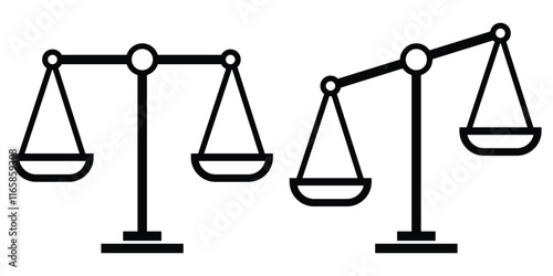 Scales of justice icon. legal icon. scale icon, scale vector illustration, perfect for scale logos and themed design. Scales icon set . Law scale icon. Justice sign. Design eps 10