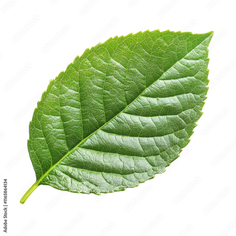 Obraz premium Green Tea Leaf Isolated on White Background for Herbal Medicine on transparent background