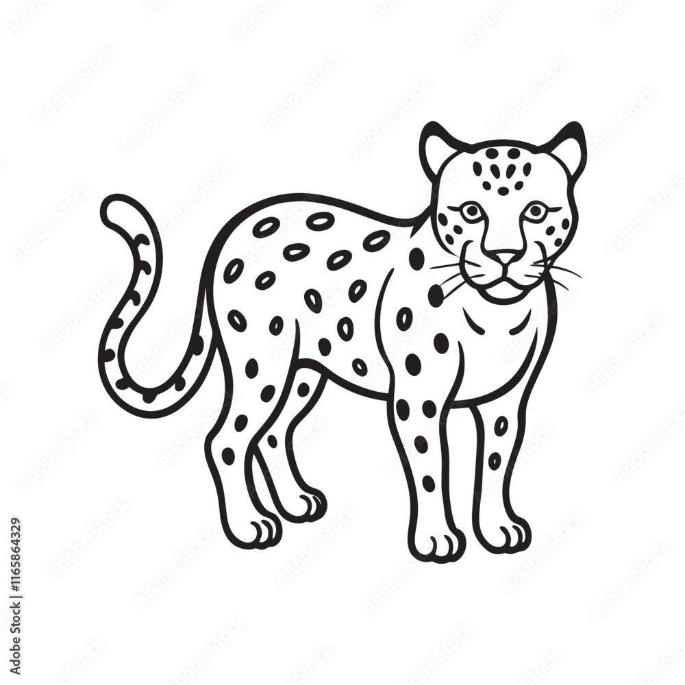 Fototapeta premium leopard vector illustration