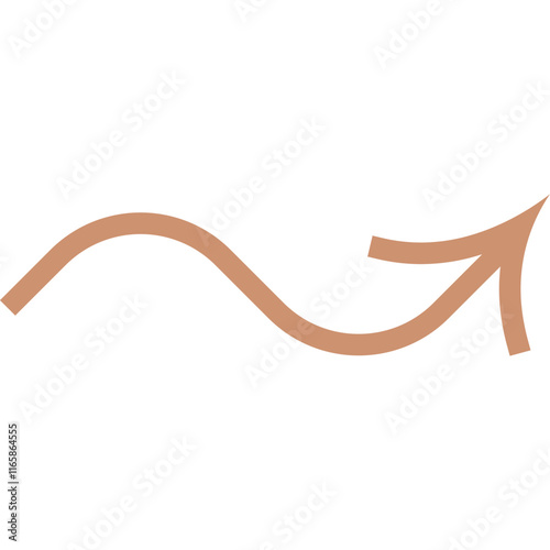 Wavy Arrow Upward Direction 