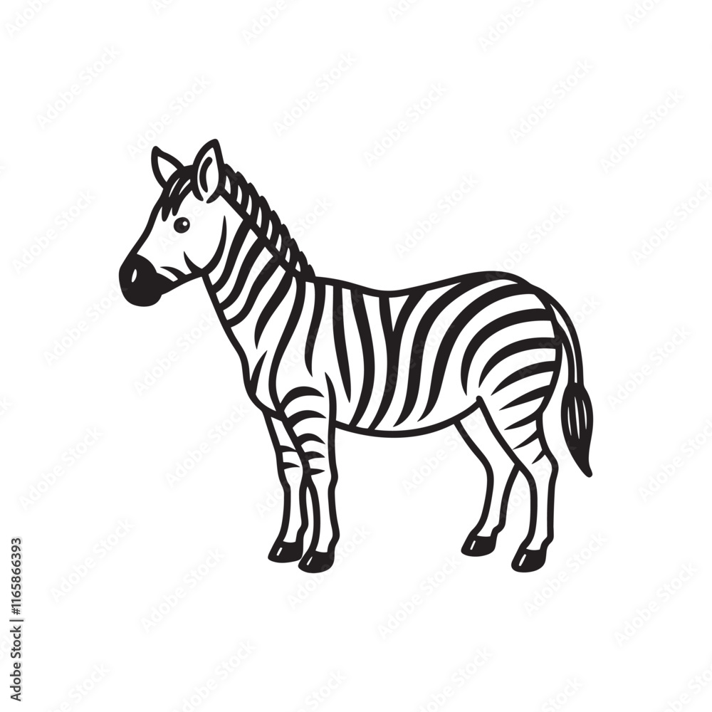 Obraz premium Zebra line art design