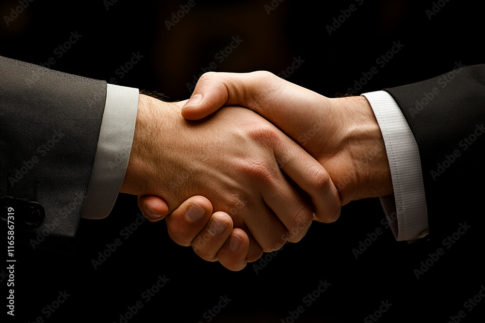 Professional Handshake in Business Agreement Professional Handshake in Business Agreement