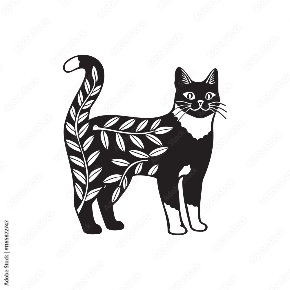 Obraz premium Cute cat vector illustration