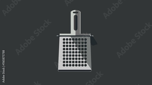 Professional Kitchen Grater Icon Isolated Flat Vector photo