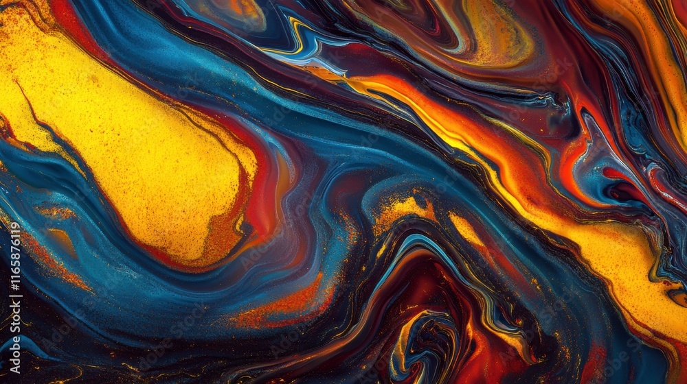 Obraz premium Vibrant Marble Veins with Contrasting Colors