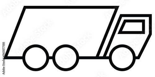 Fast Delivery Truck Icon, Delivery Van Icon, Vehicle Symbol, Parcel To Deliver, Courier Service, Shopping Online Object, Lorry, Cargo Van Sign, Transportation Design Elements. Design eps 10