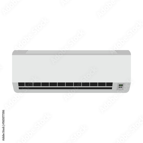 Vector illustration of an air conditioner isolated on a white background