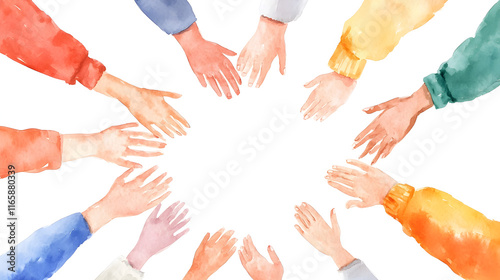 Poster copy space Volunteer people concept Multicultural people holding hands People diversity Hands in a circle NGO Aid Solidarity Recruitment volunteer Non profitVolunteerism cover poster copy photo