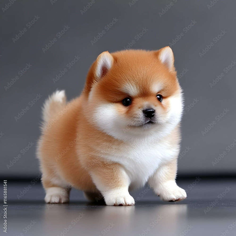 Adorable Pomeranian Puppy Illustration Adorable Pomeranian Puppy Illustration