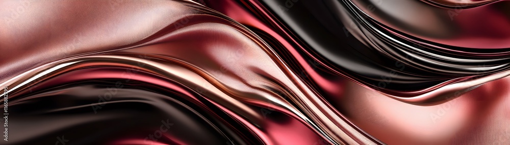 Abstract swirling metallic rose gold and black fabric Abstract swirling metallic rose gold and black fabric
