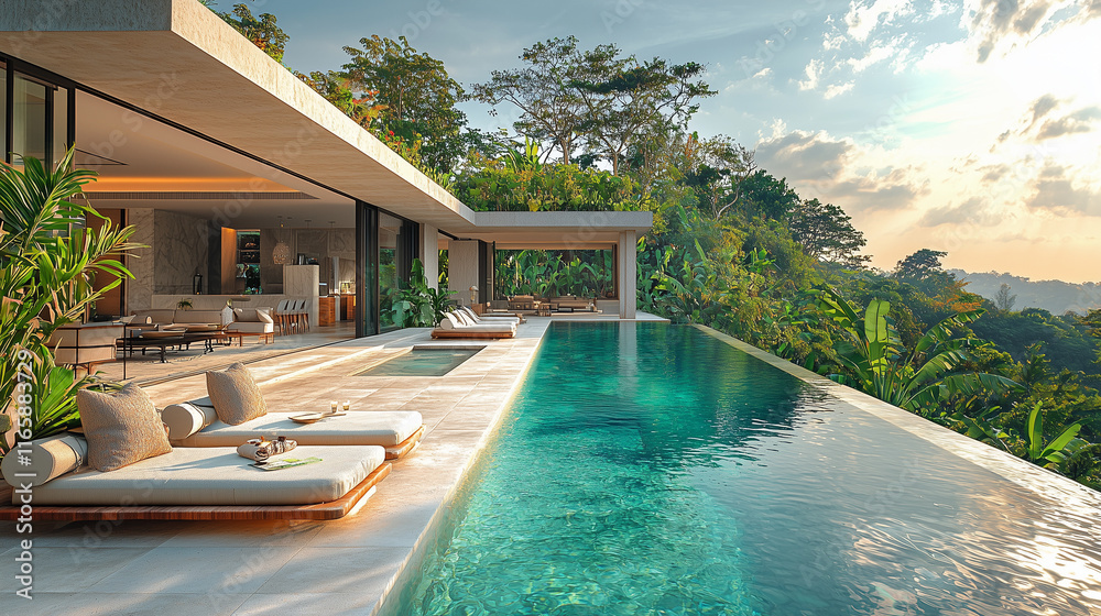 Fototapeta premium Luxury swimming pool