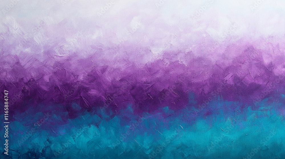 Fototapeta premium A vibrant ombré background in shades of purple and teal, with slight texture for depth.