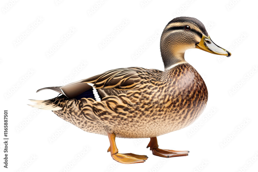 Duck with Vibrant Feathers in Natural Habitat isolated on transparent background Duck with Vibrant Feathers in Natural Habitat isolated on transparent background