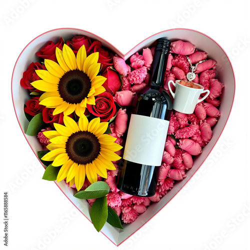 バレンタインデー、チョコレートボックス、ギフトボックス、感謝の気持ち、愛を伝える形、Valentine's Day, chocolate box, gift box, a form of appreciation and love.