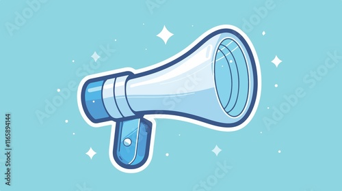 Professional Disposable Air Horn Vector Illustration in Flat Style